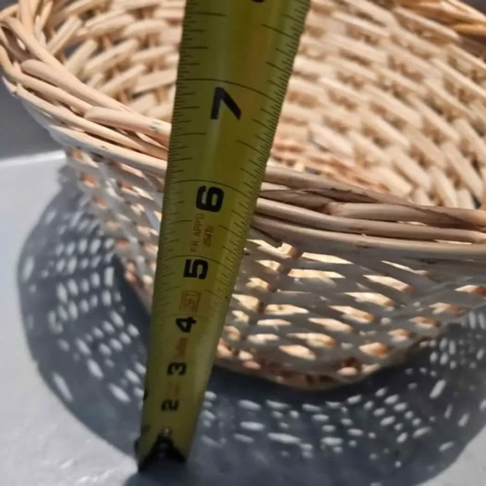 Woven Wicker Basket with Handle